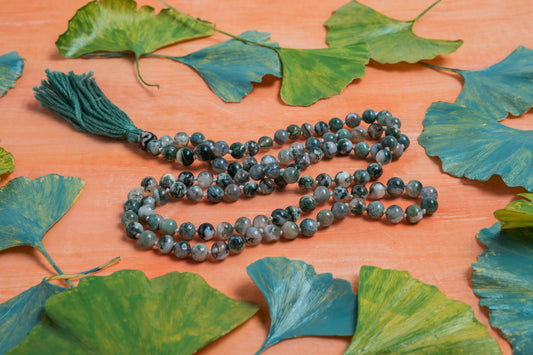 Moss Agate Japa Mala